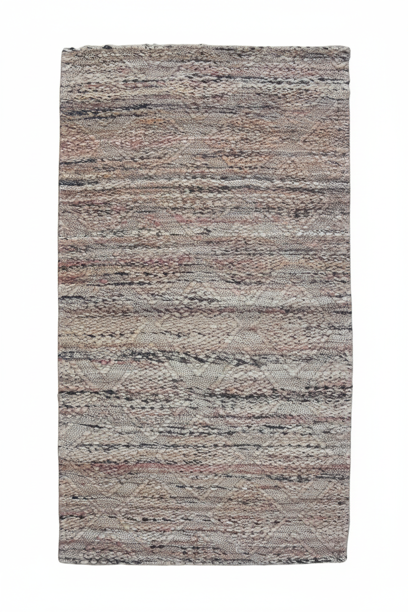 Timbergirl Jacquard Grey Jute Handmade Rug