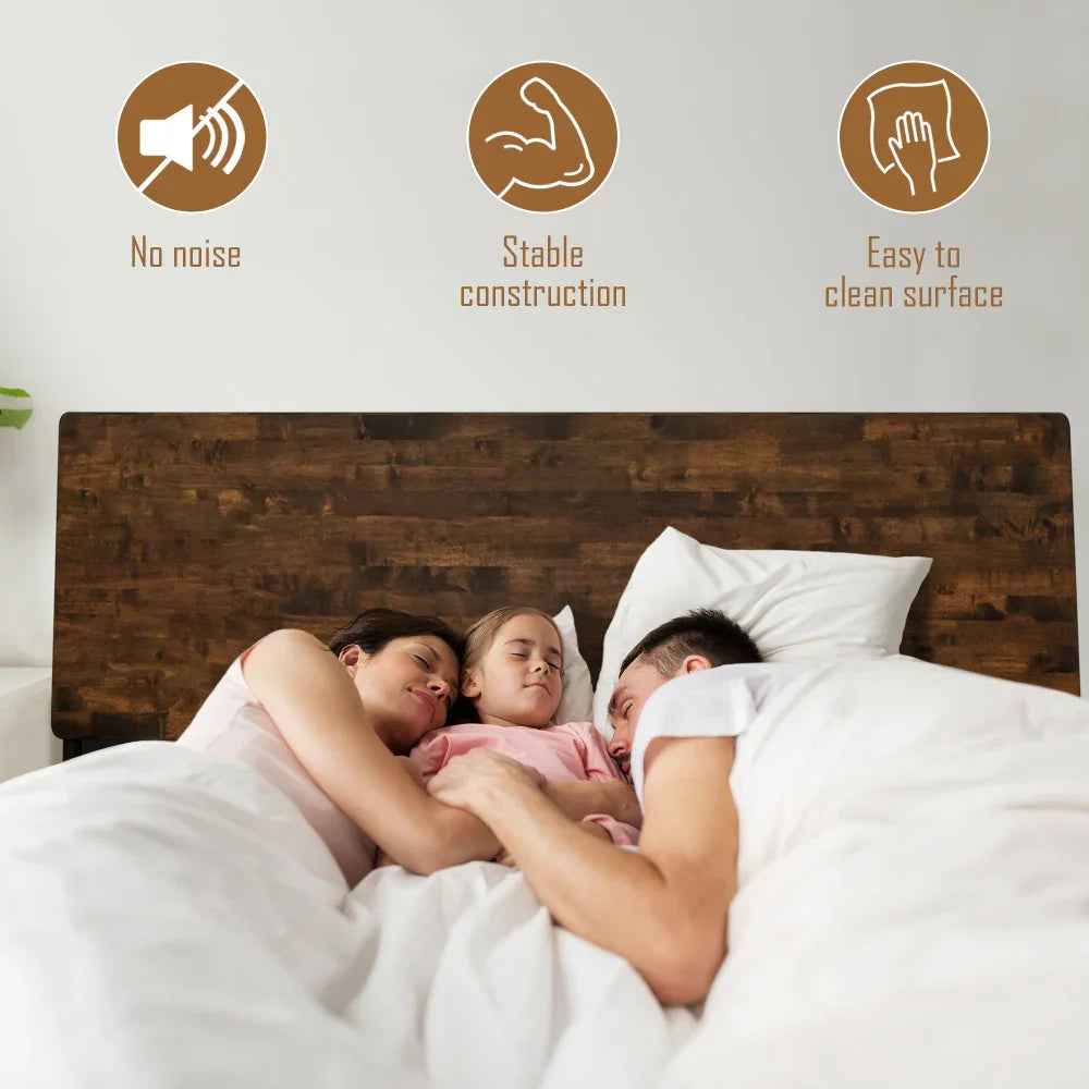 Serenity Deluxe Acacia Wood Platform Bed Frame - Multiple Finishes