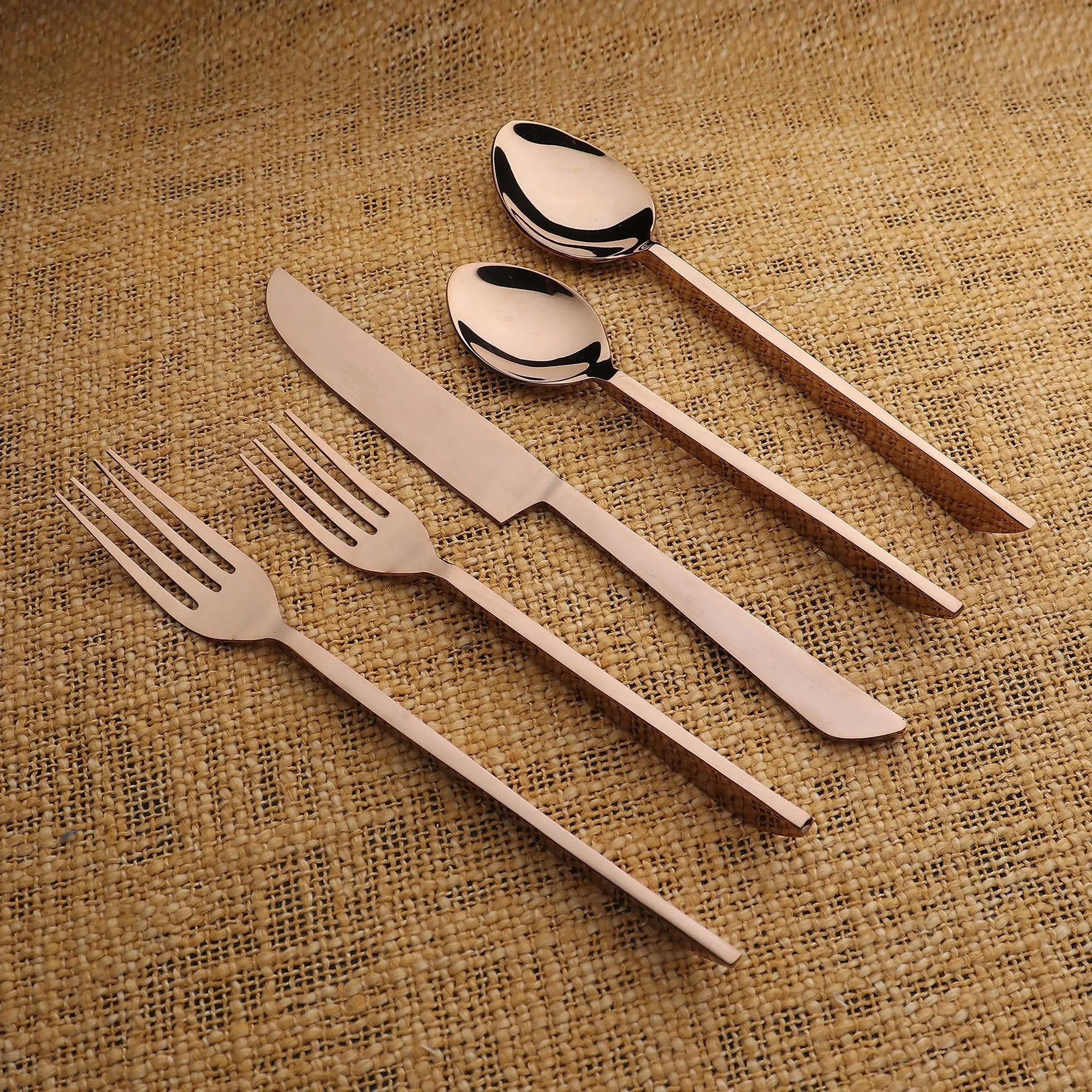 Fairfax 5 Pc. Flatware Set in Bronze or Gold