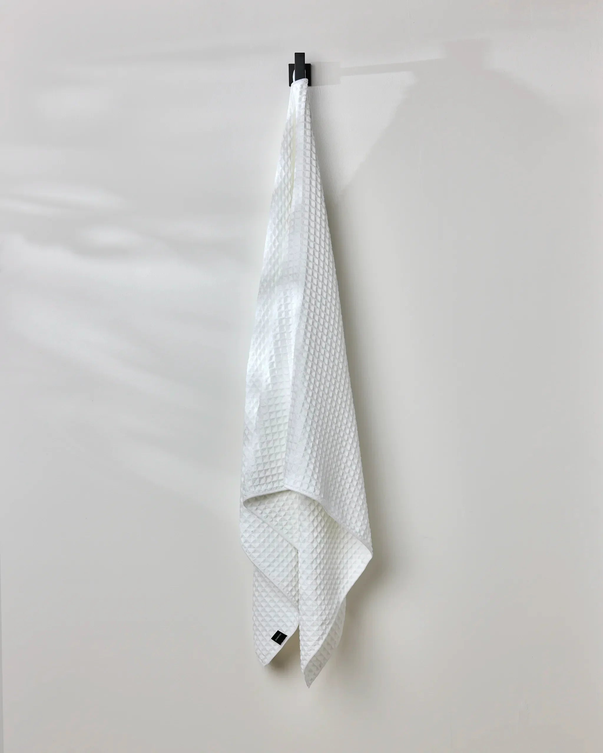 Cloud Waffle Bath Towels in White