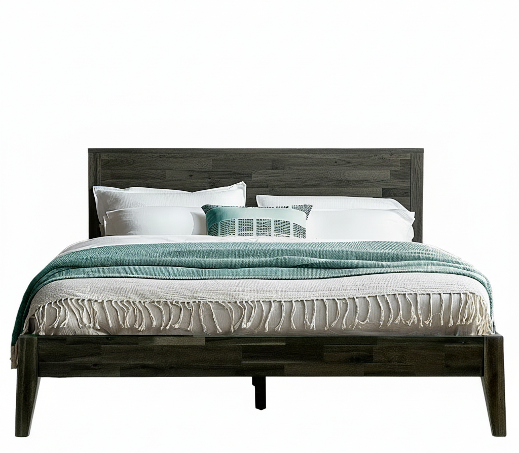 Emery Solid Acacia Wood Bed Frame - Multiple Finishes