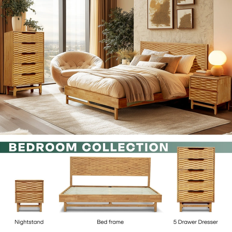 Acacia Elara Dresser with 5 Drawers for Stylish Storage Solutions - 2 Colors