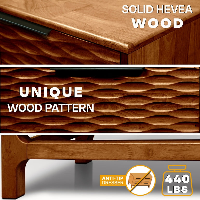 Acacia Elara Dresser with 5 Drawers for Stylish Storage Solutions - 2 Colors