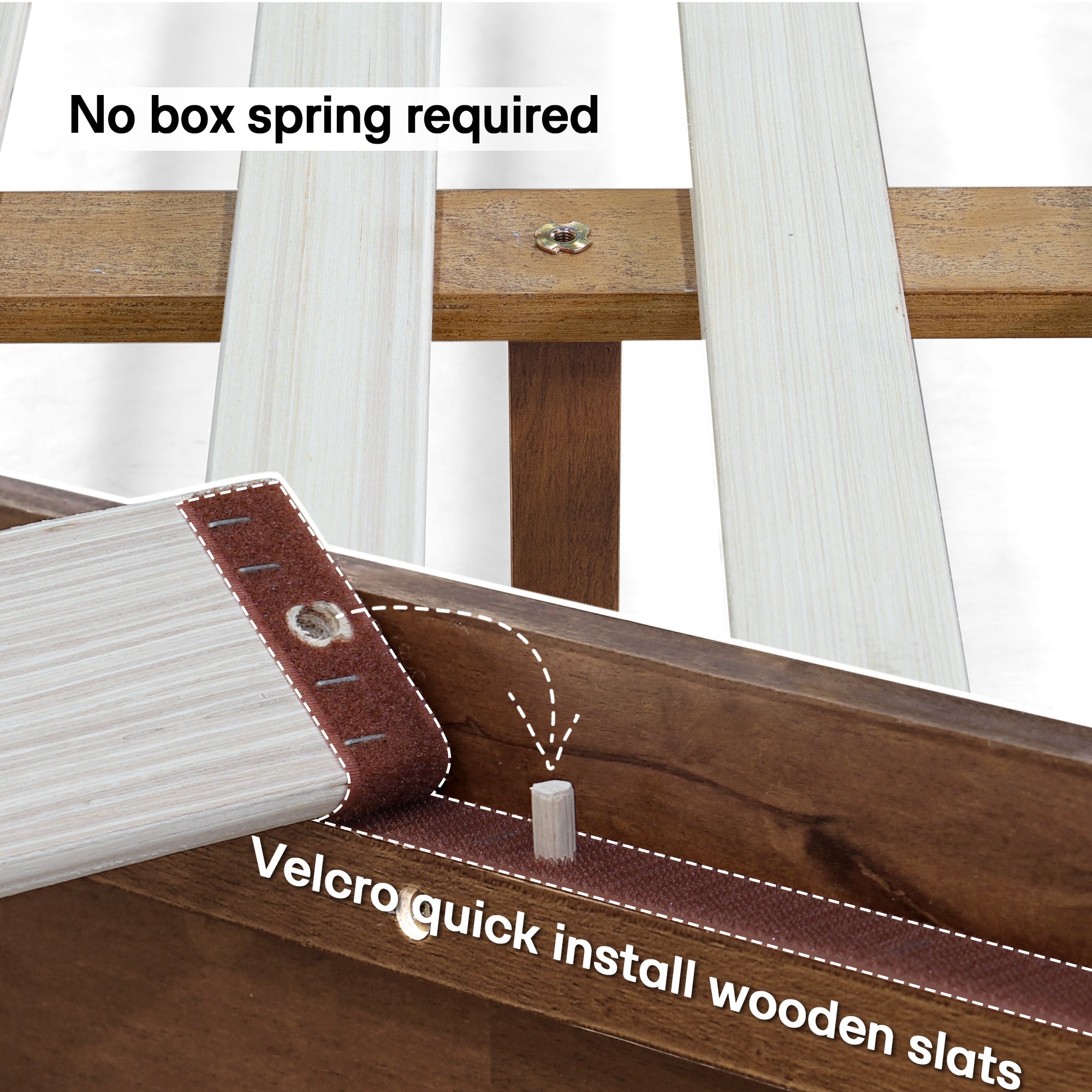 Aurora Acacia Solid Wood Bed Frame - Mocha, Walnut, Caramel, Chocolate