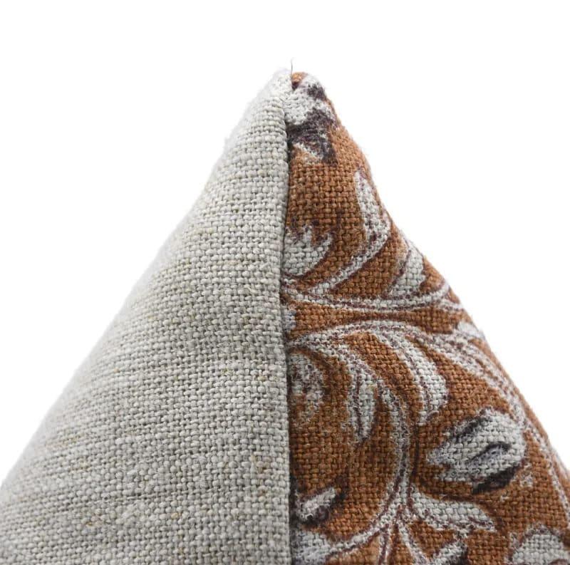 Brown Mahalaxmi Hand Block Printed Pillow Cover
