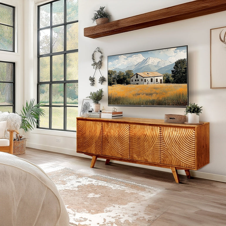Acacia Harmony TV Stand with Storage - 3 Finishes