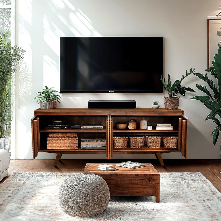 Acacia Harmony TV Stand with Storage - 3 Finishes