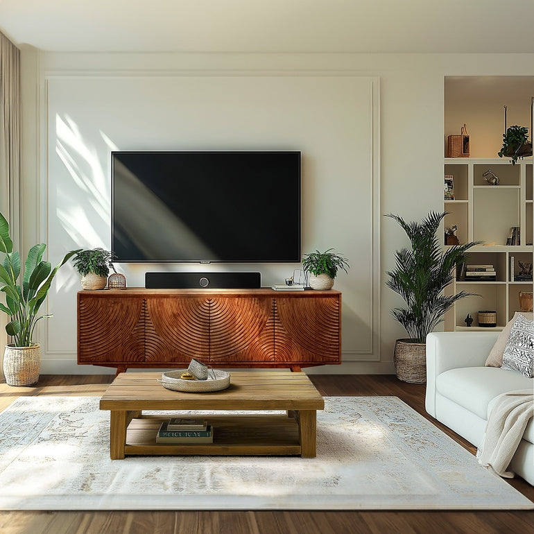 Acacia Harmony TV Stand with Storage - 3 Finishes