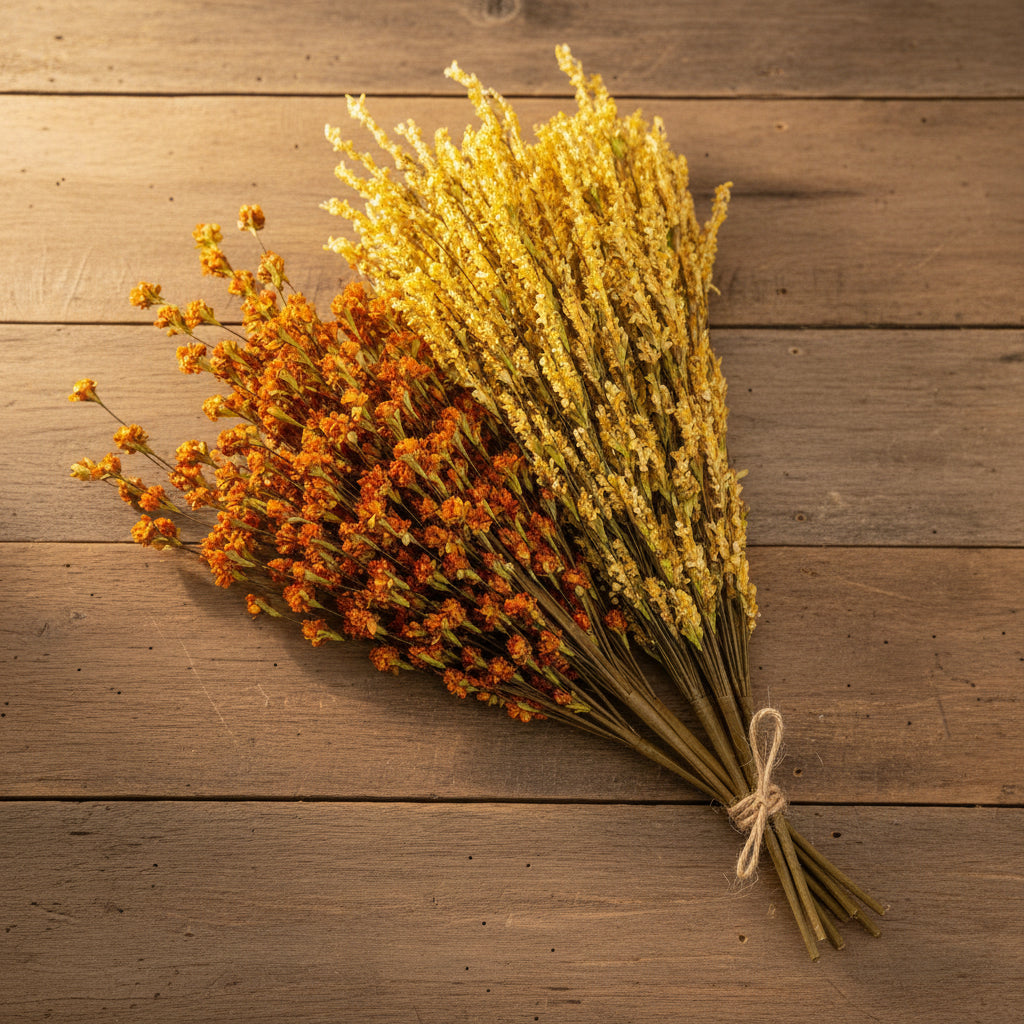 24 inch Faux Dried Autumn Wheat & Botanica