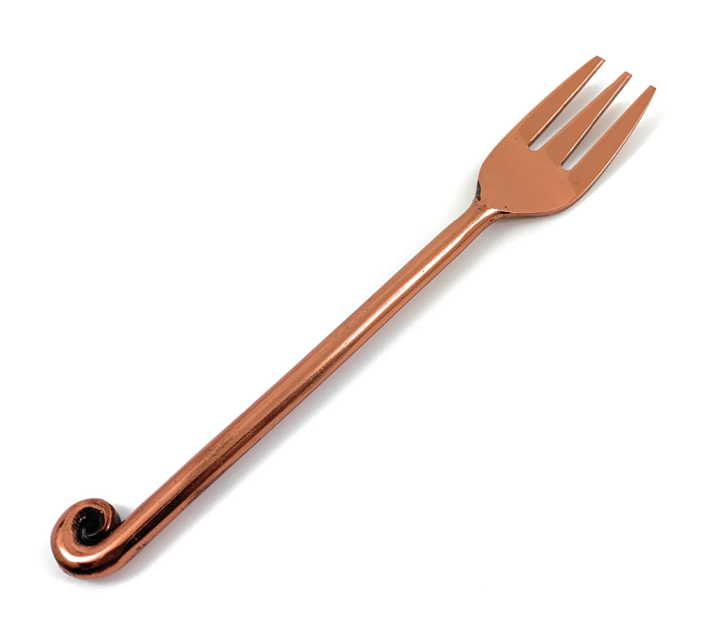 Vibhsa Copper Finish Appetizer Forks - Set of 6