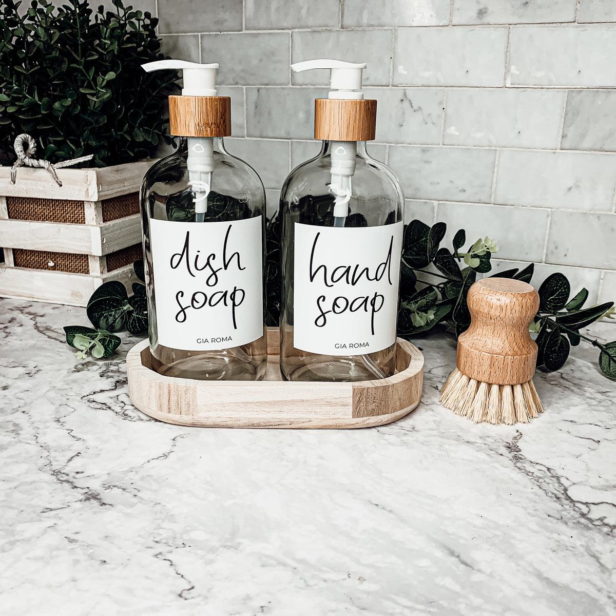 16oz Glass Bottles - Clear/White Label