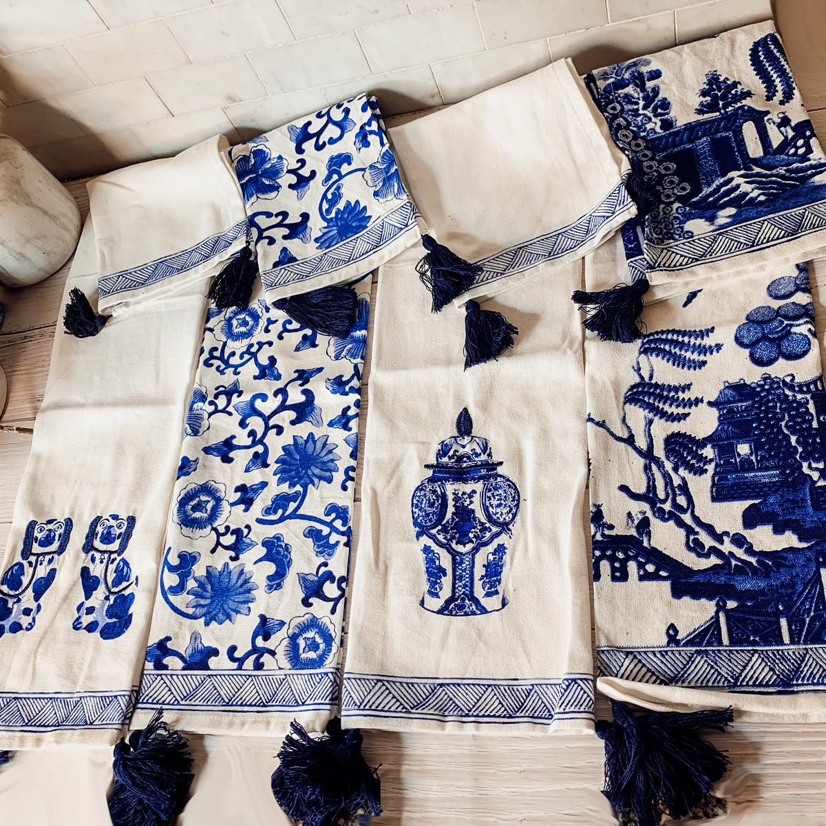 Blue Chinoiserie Tea Towels