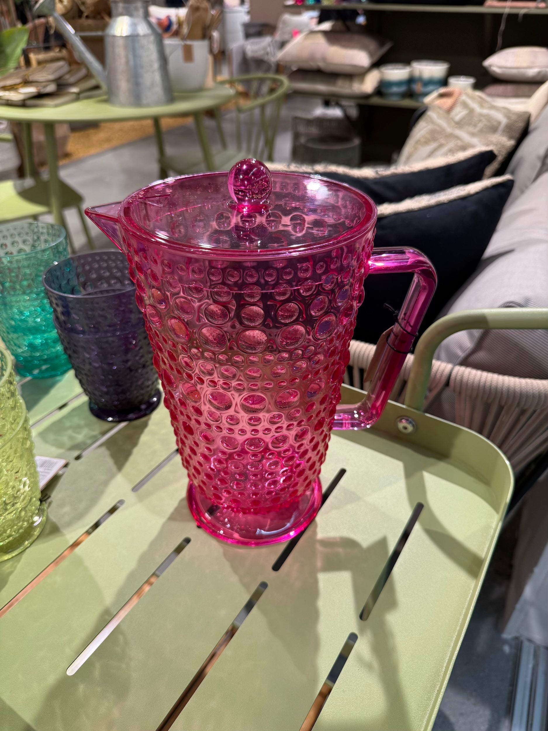Acrylic Footed Hobnail Drinking Glass - 6 Colors
