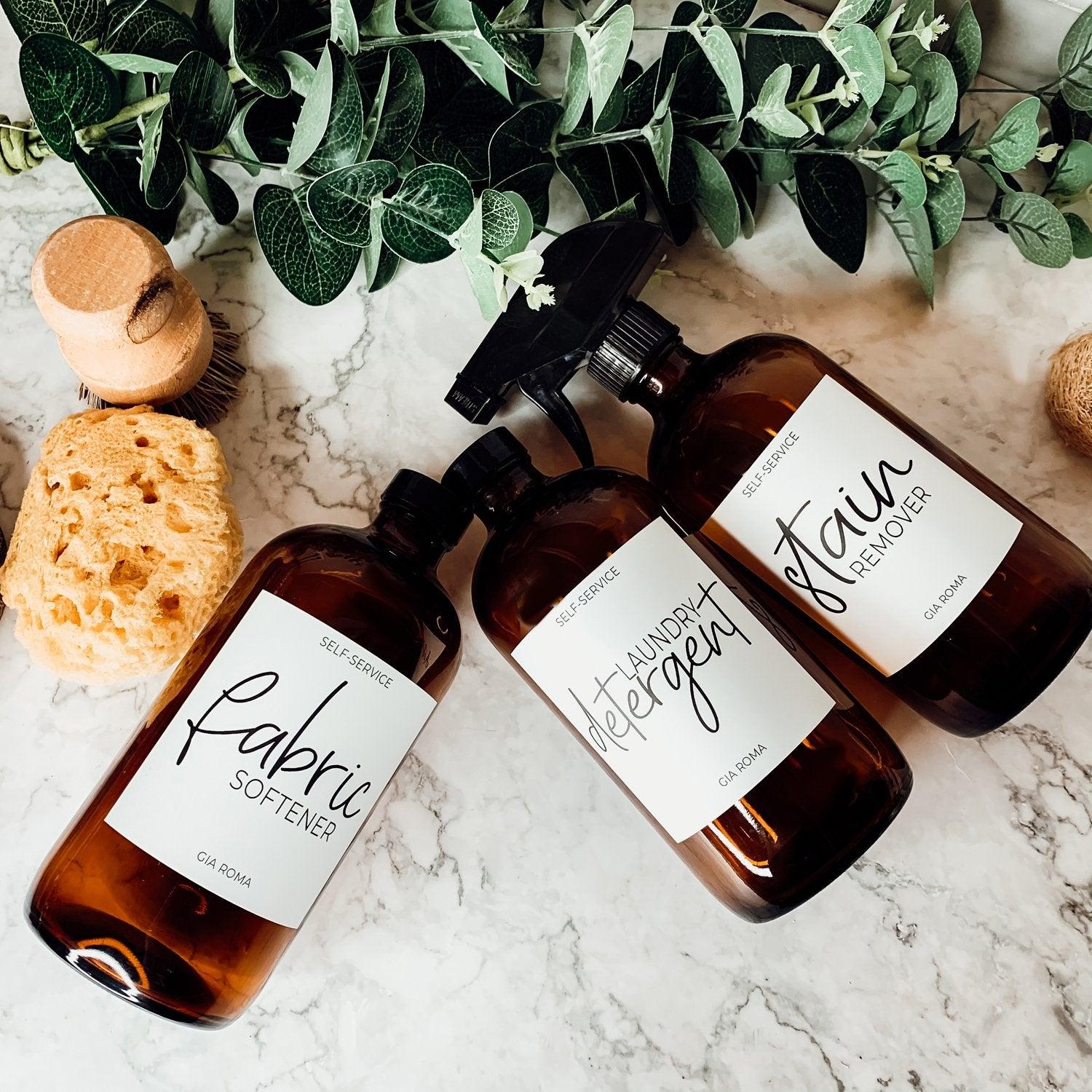 16oz Soap Bottles- Glass Amber|White Label
