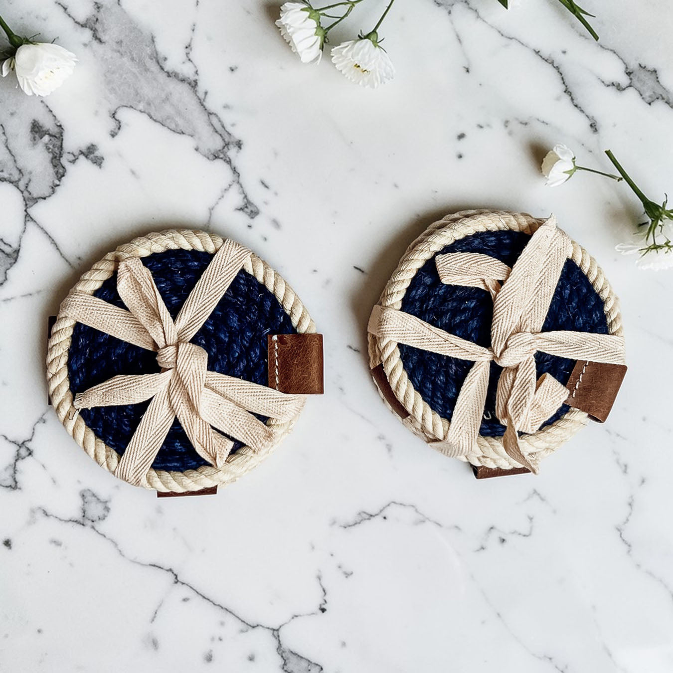 Nautical Rope Braided Coasters - Set of 4