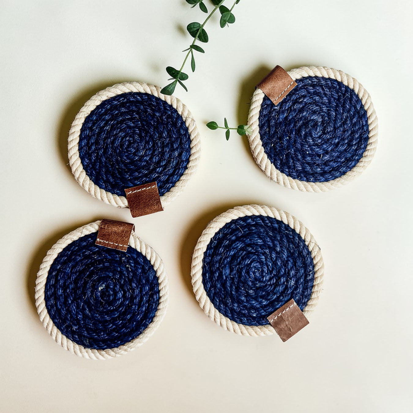 Nautical Rope Braided Coasters - Set of 4