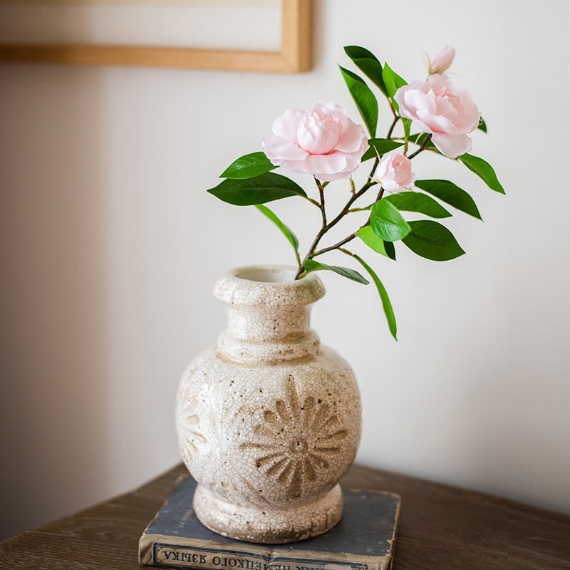 Faux Silk Gardenia Flower Stem - 22"
