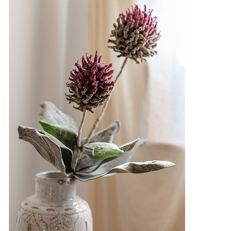 Artificial Tall Stem Flower Mulan Thistle - 43"