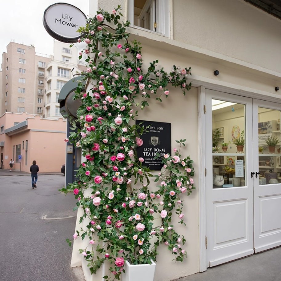 Pink Rose Flower Wall Climbing Flower Vines for Outdoor and Events