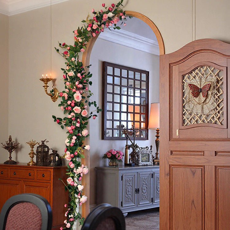 Pink Rose Flower Wall Climbing Flower Vines for Outdoor and Events