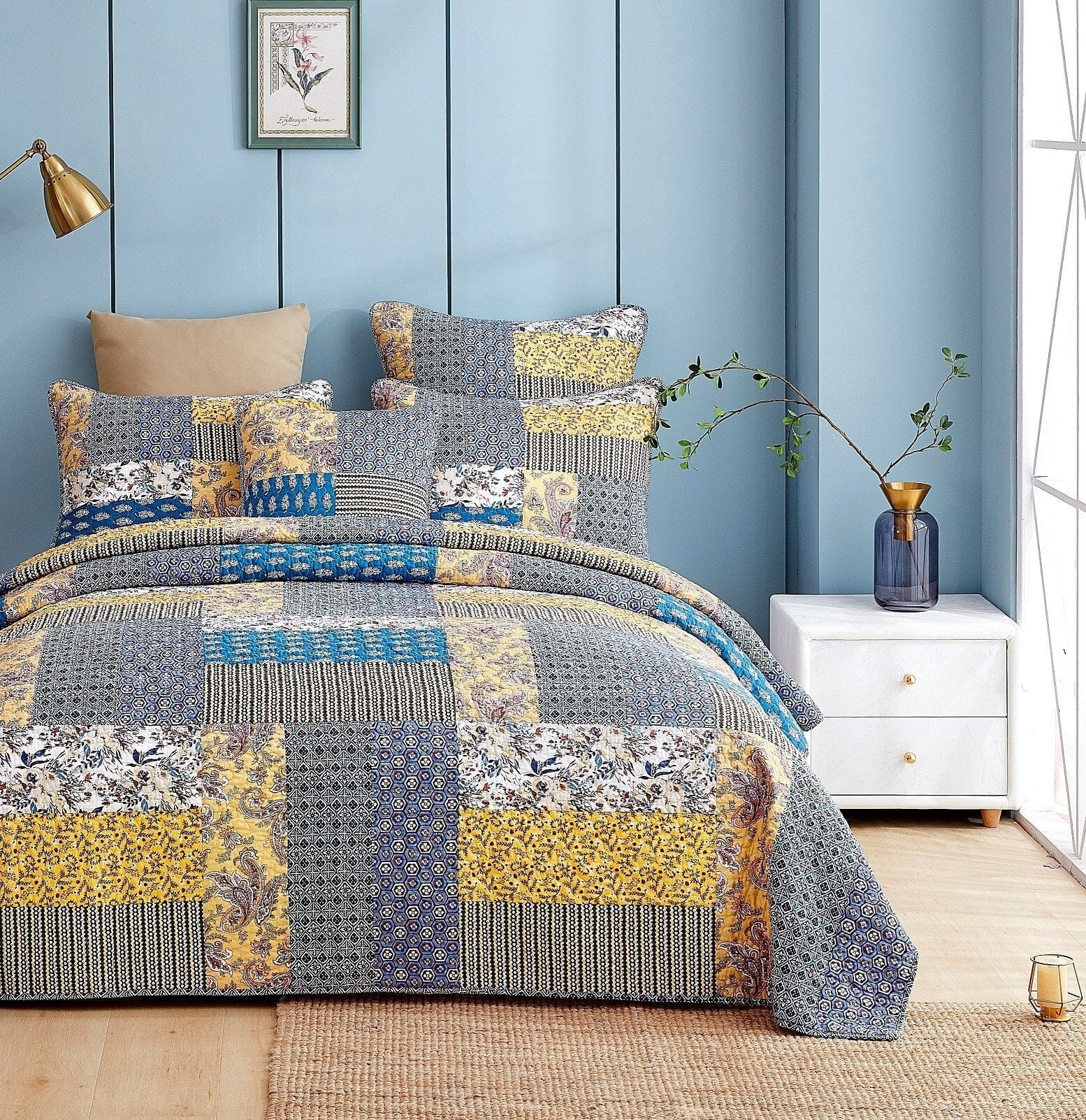Honey Cove Garden Quilted Bedding Set