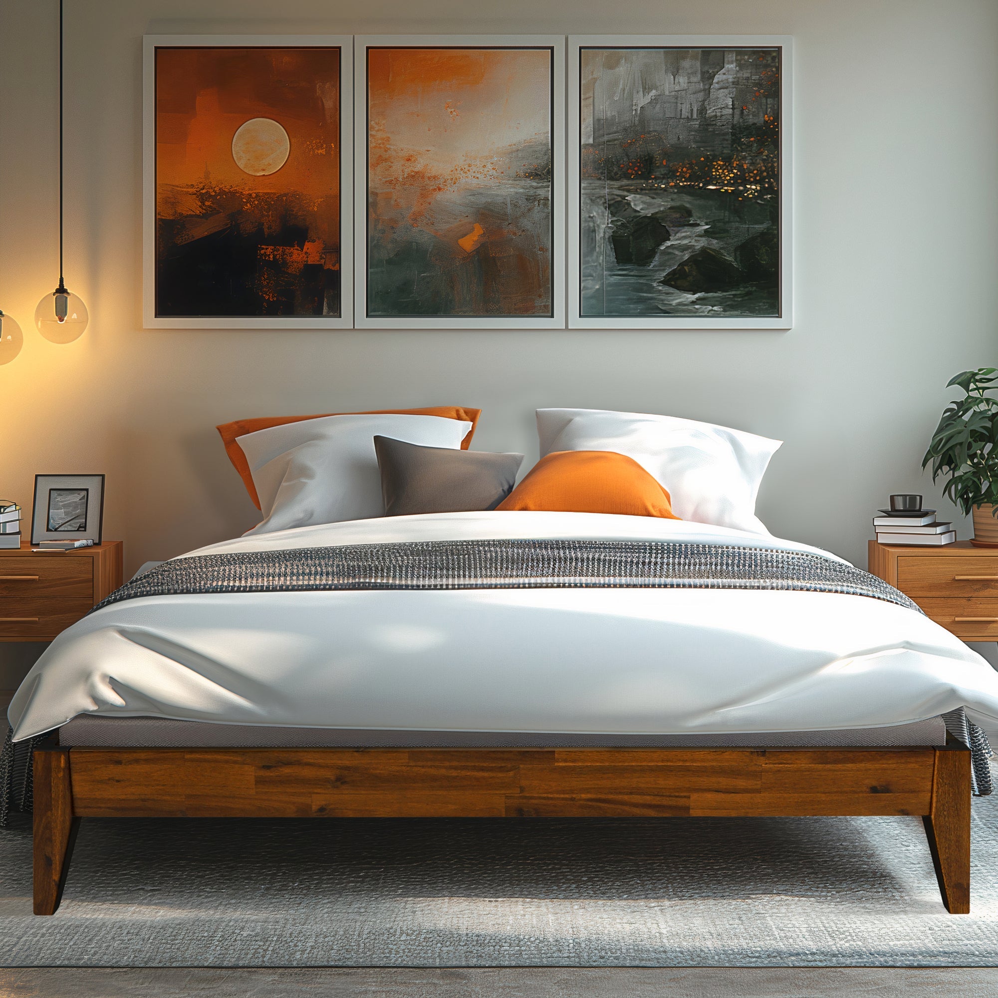 Mervyn Solid Acacia Wood Platform Bed