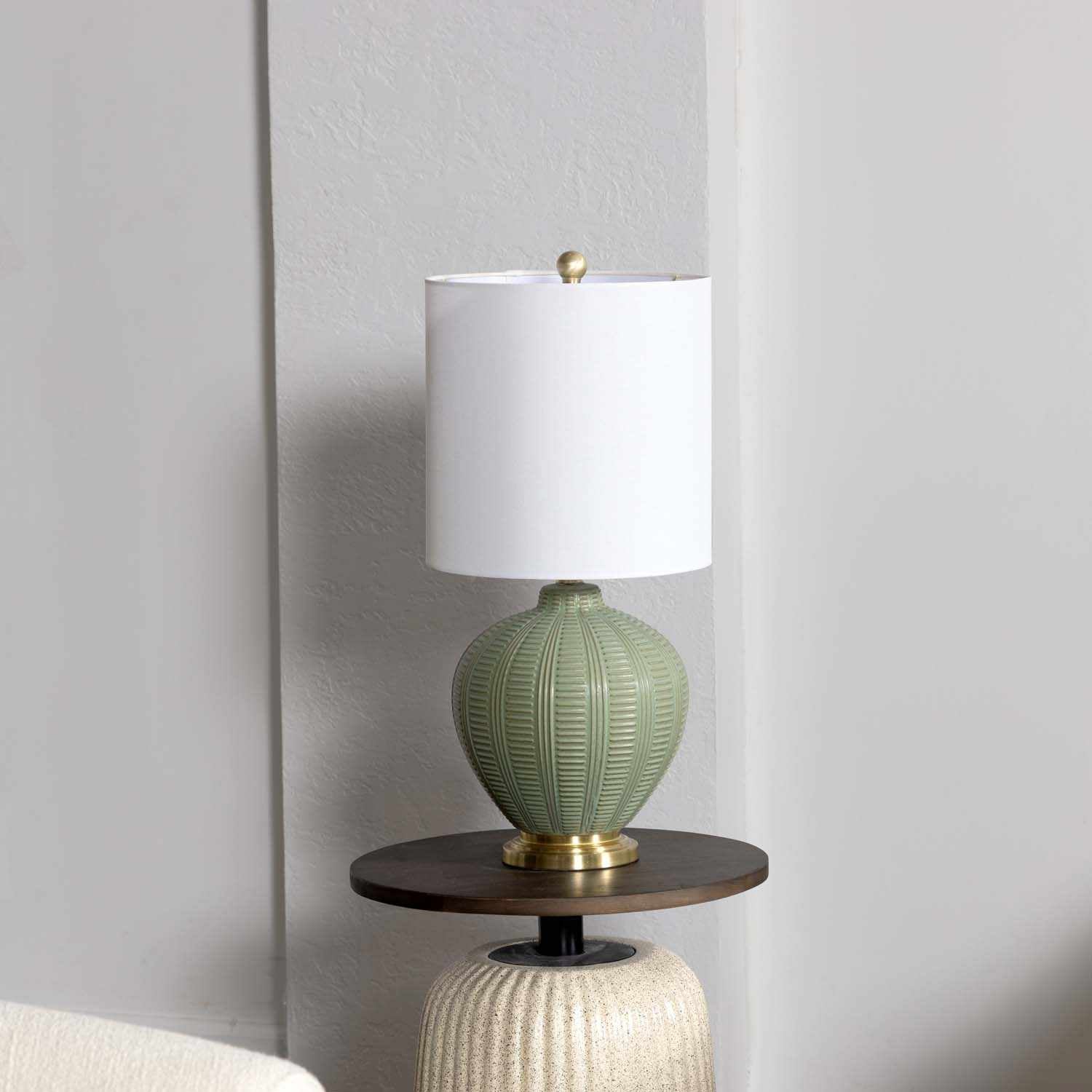 McMurray Green Textured Table Lamp