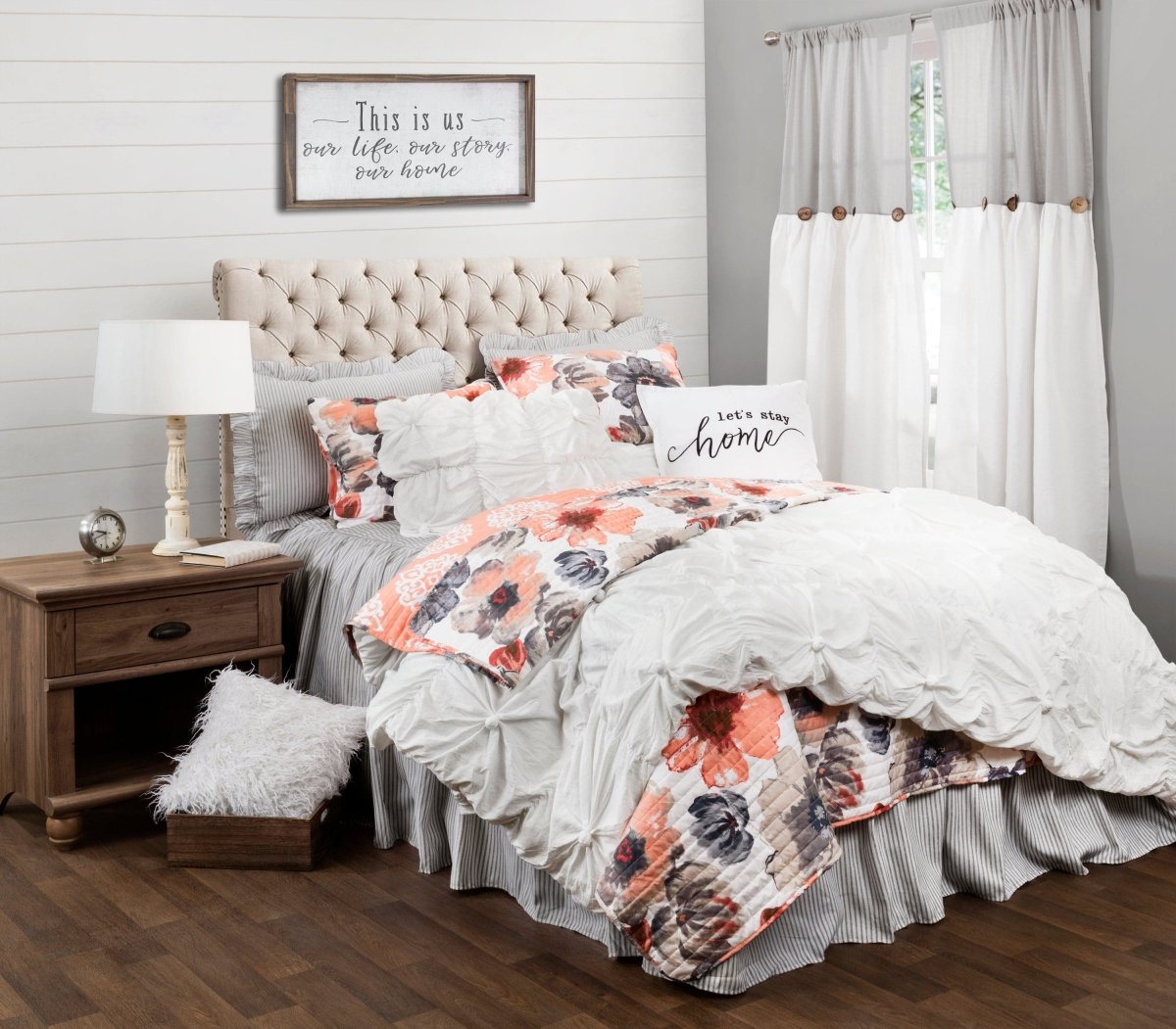 Leah 3 Piece Reversible Quilt Sets - 5 Colors