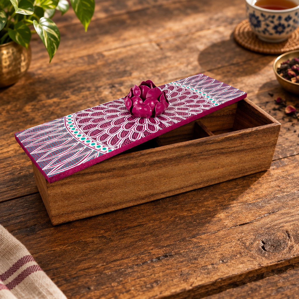 Blossom Handpainted Tea Boxes - 5 Colors