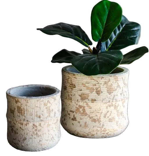 Set of 2 Center Line Splatter Planters