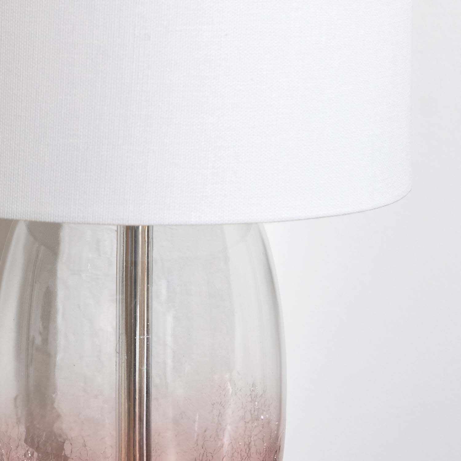 Pertek Pink/White Glass Table Lamp
