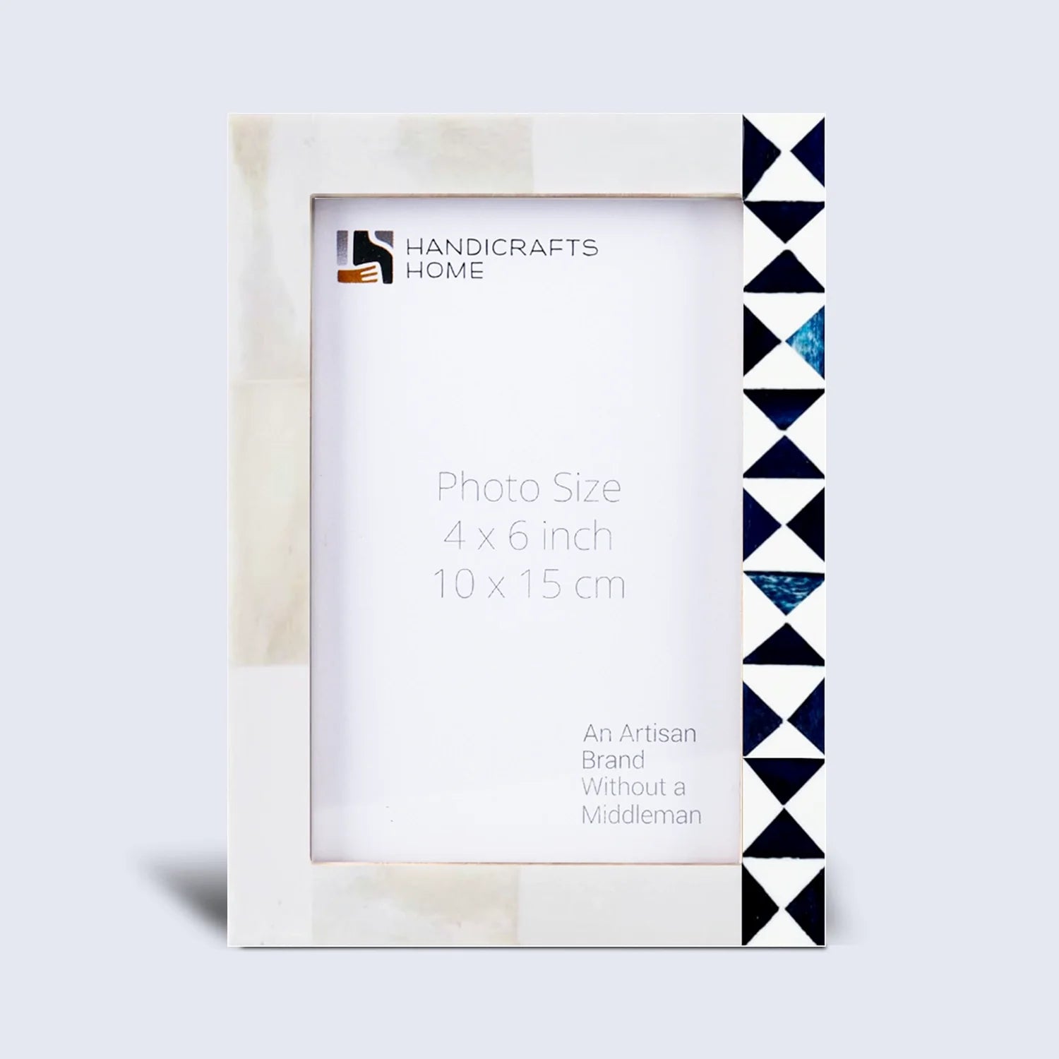 Handmade Indigo Mosaic Bone Inlay Frame