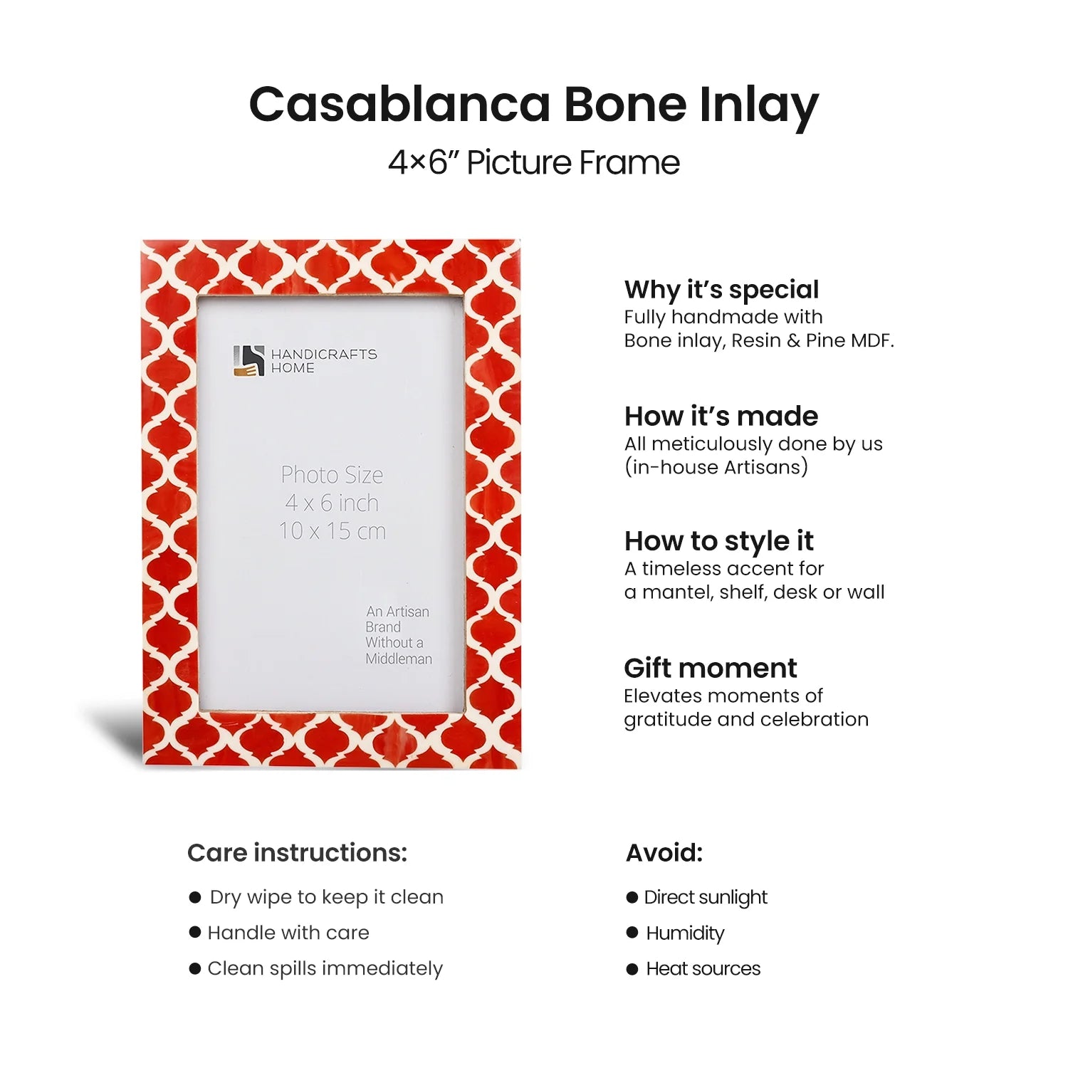 Casablanca Pimienta Resin Inlay Picture Frame Set 2
