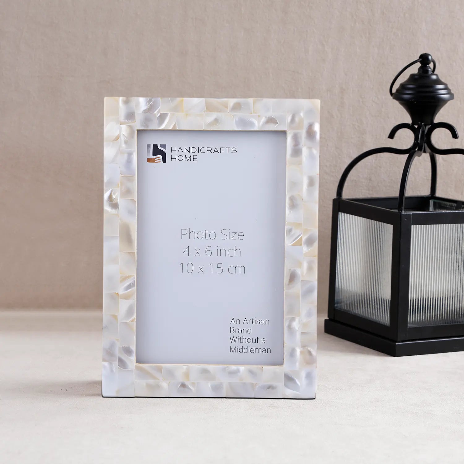 Mother of Pearl Inlay Picture Frame - White
