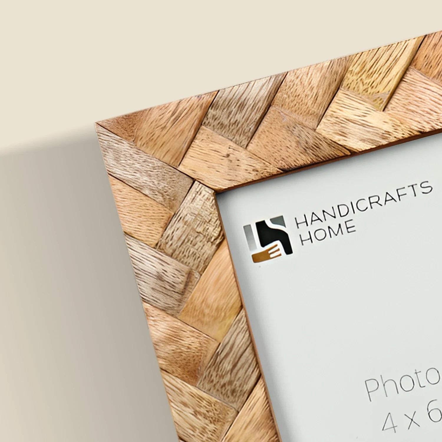 Wood Inlay Cinnamon Plaits Handcrafted Picture Frame