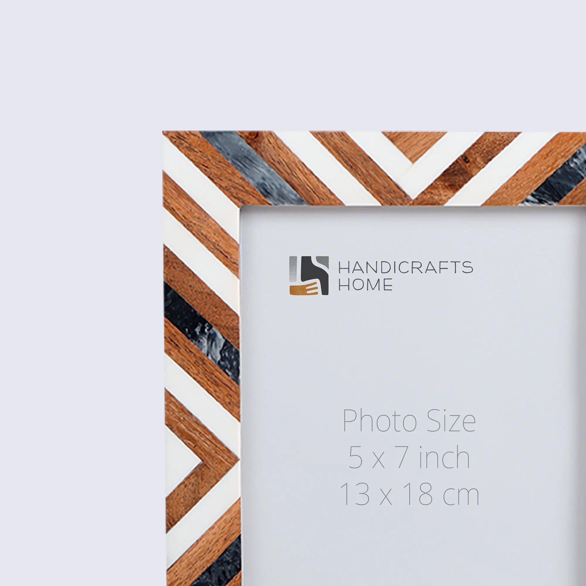 Handmade Resin & Pine Inlay Frame Set - 2 Pc