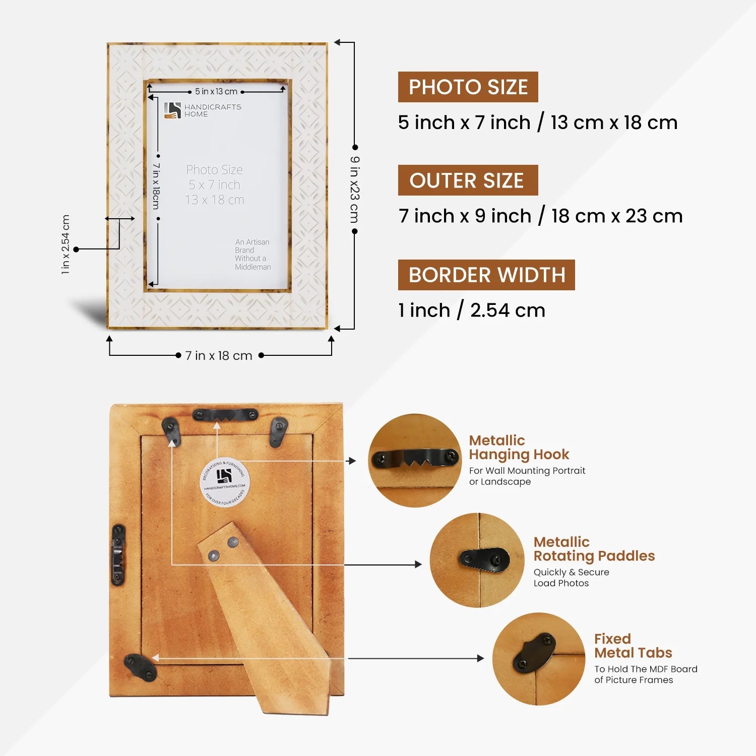 Rhythm Circles Handmade Resin Inlay Picture Frame