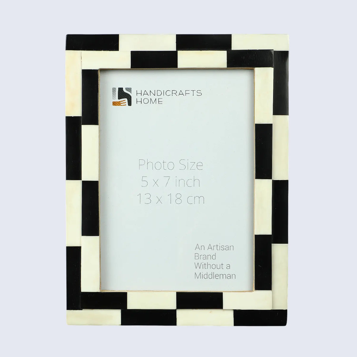 Silhouette Shuffled Collection Bone Inlay Picture Frame - Black & White