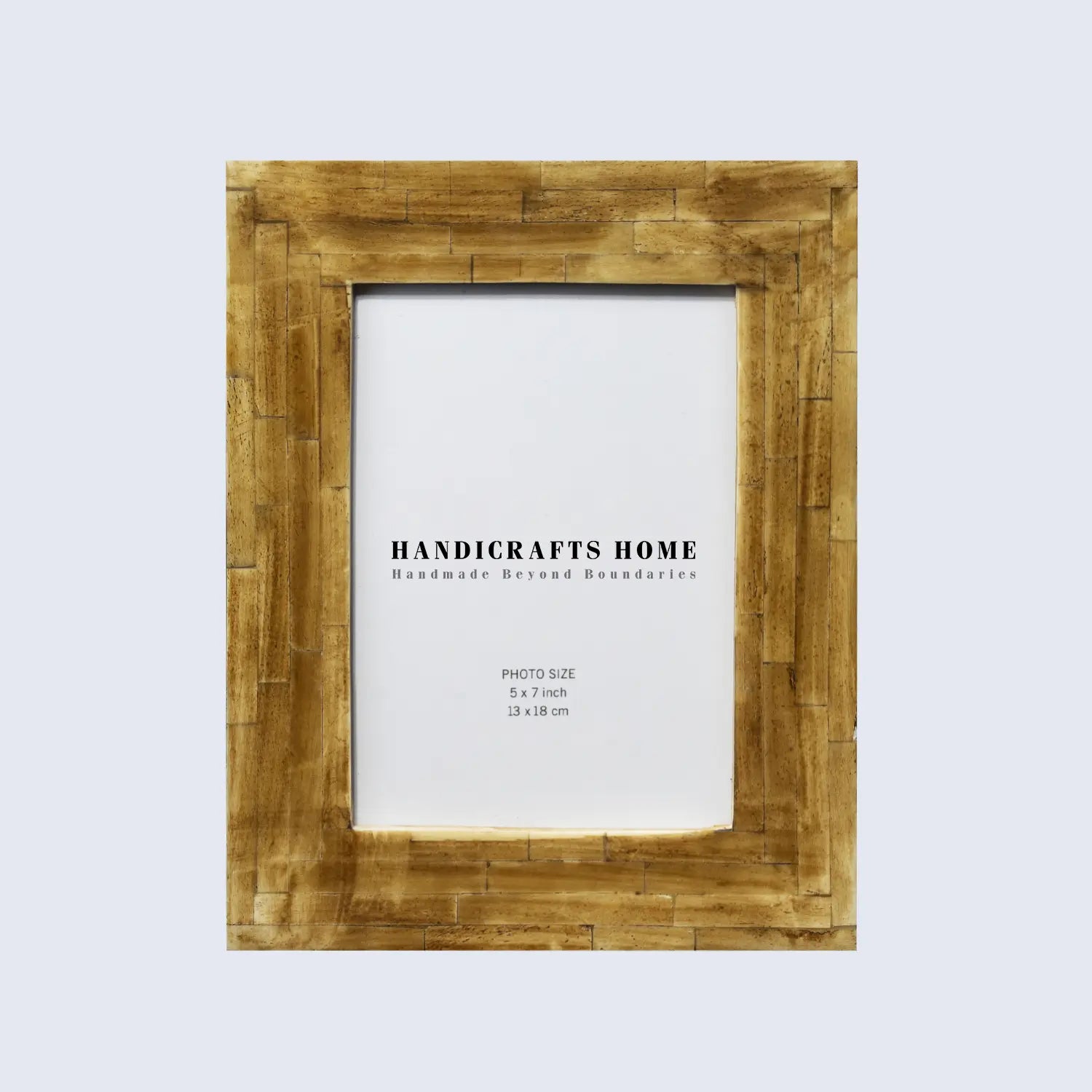 Handmade Antique Brown Bone Inlay Picture Frame