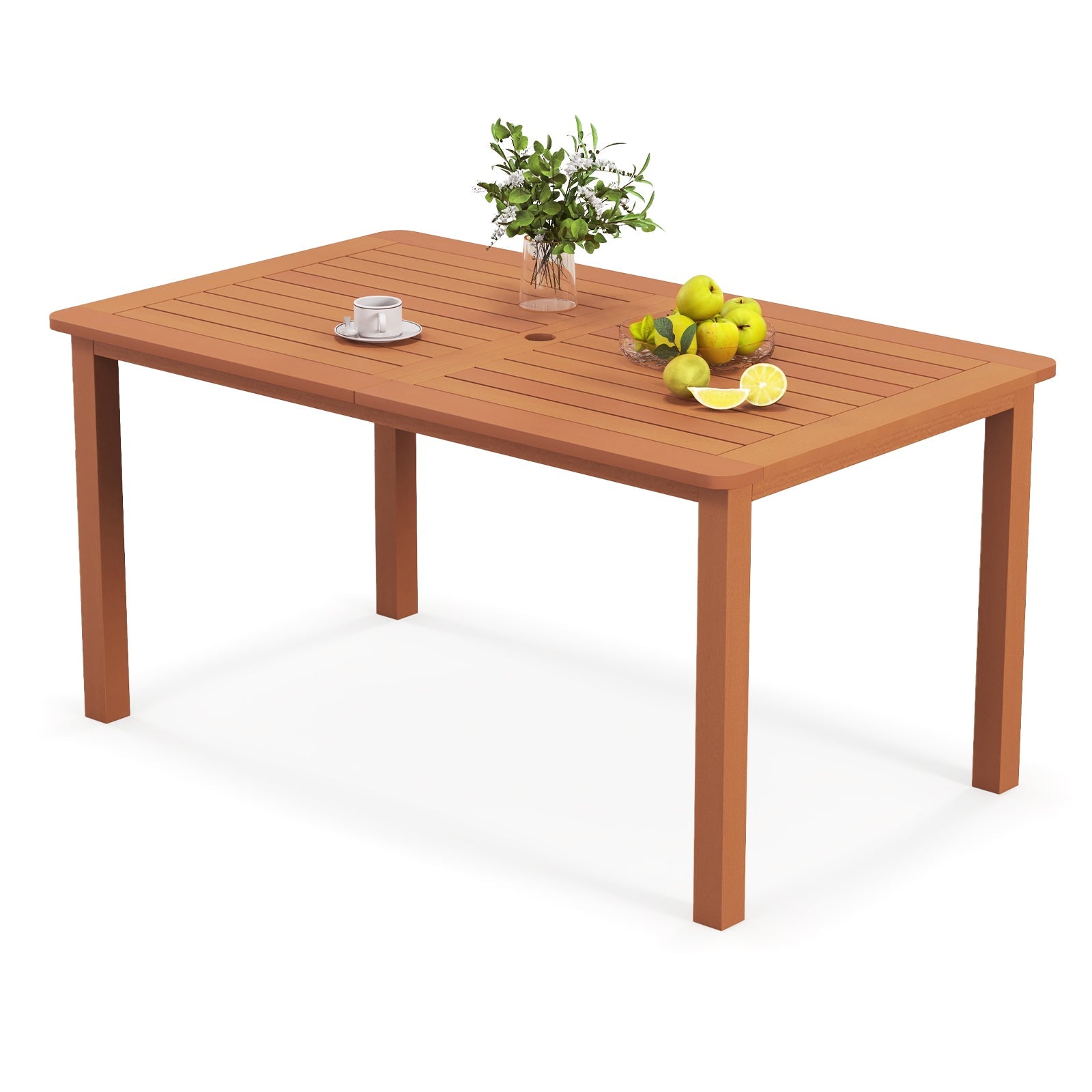 Outdoor Solid Wood Dining Table for 6