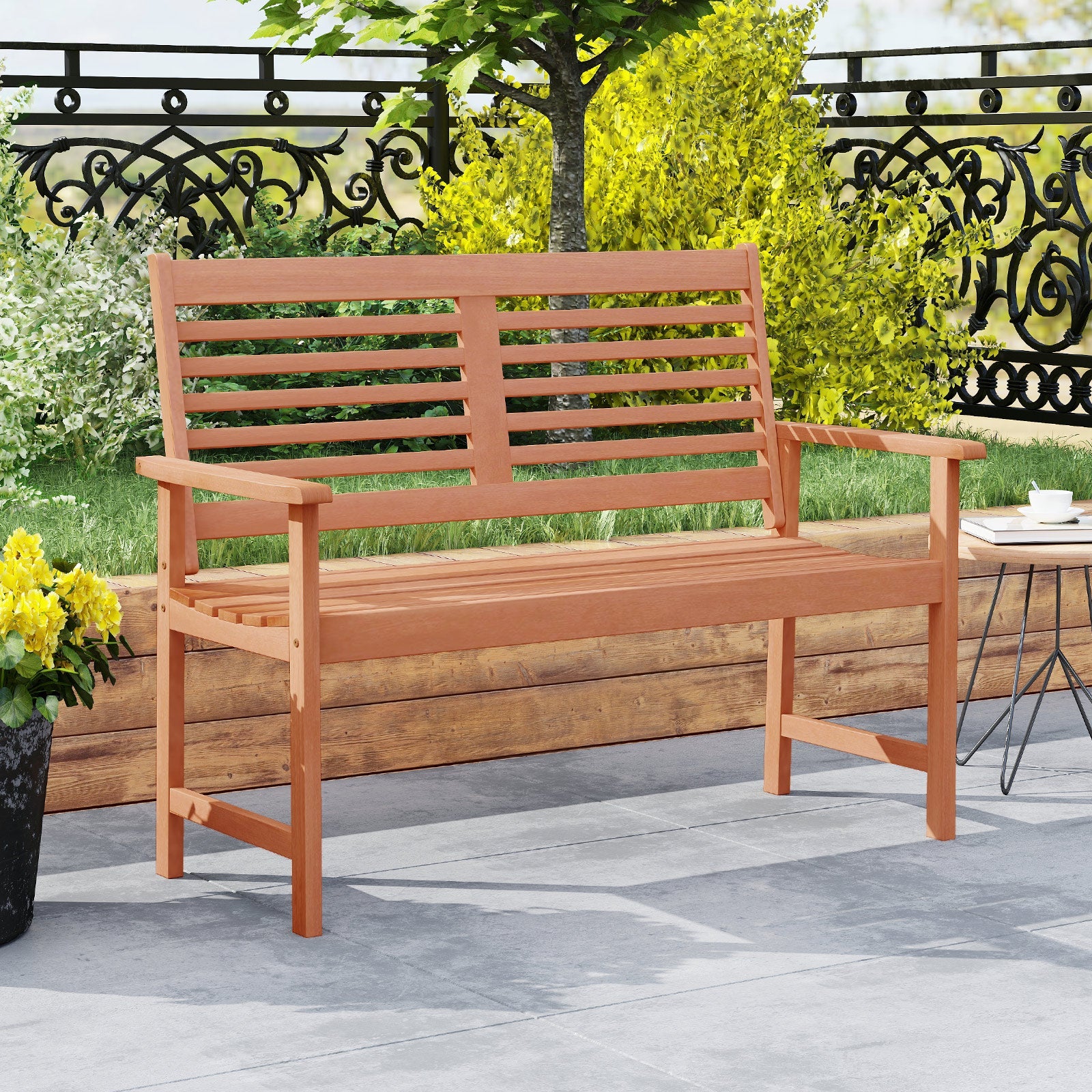 Solid Wood Outdoor Bench
