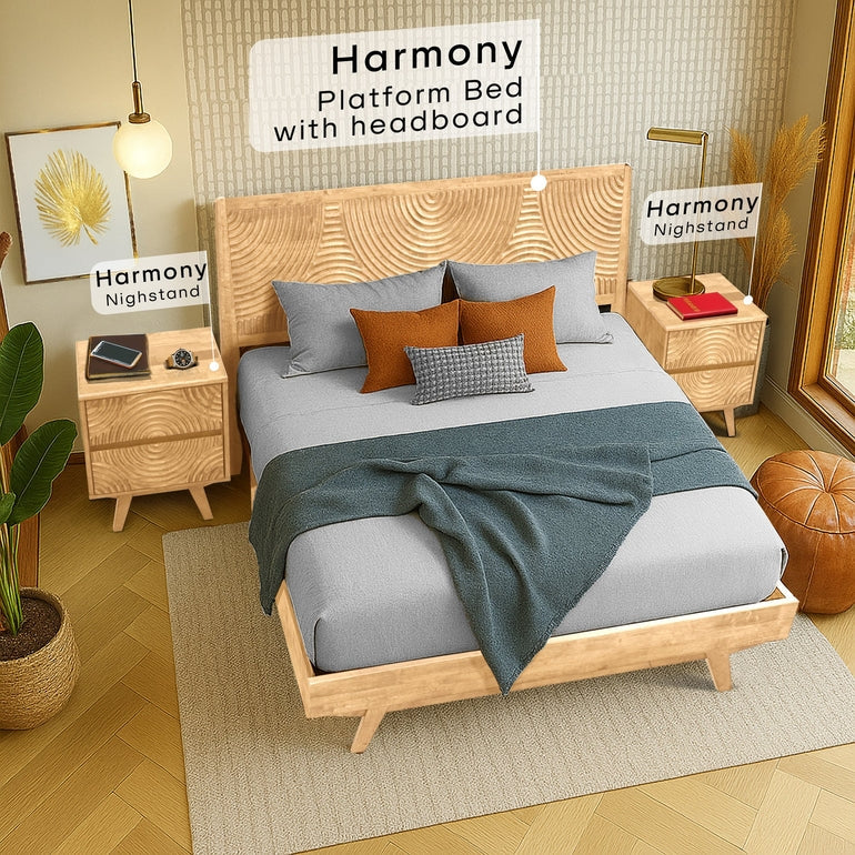 Acacia Harmony Nightstand - 3 Colors