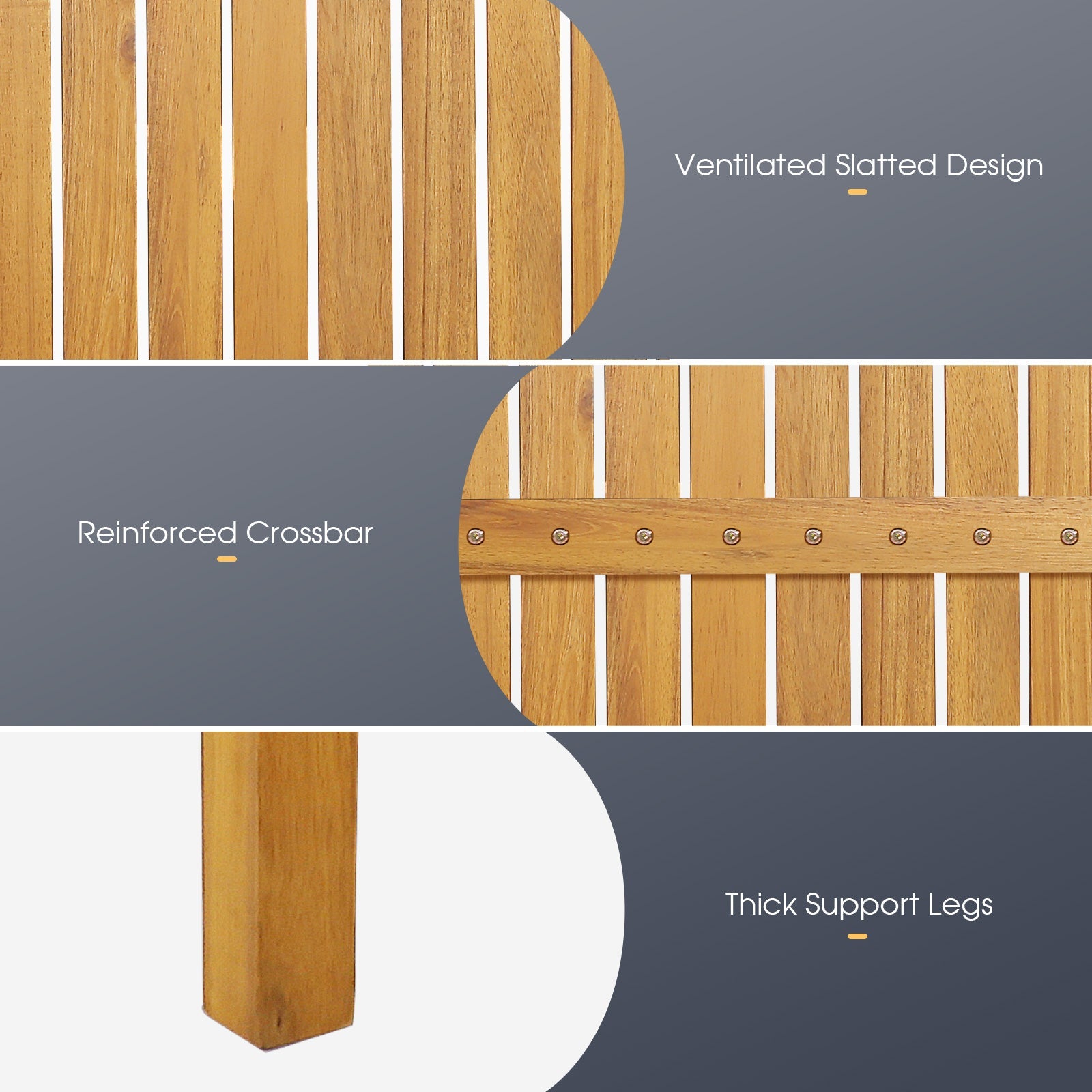 Outdoor/Indoor Bar Height Acacia Wood Table