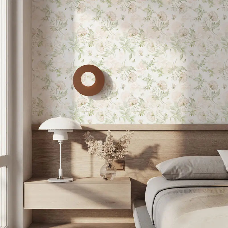 Pastoral Style Peel & Stick Wallpaper in Green