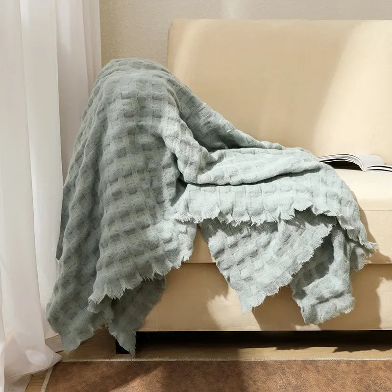 Lightweight Waffle Throw - Multiple Colors, 2 Sizes