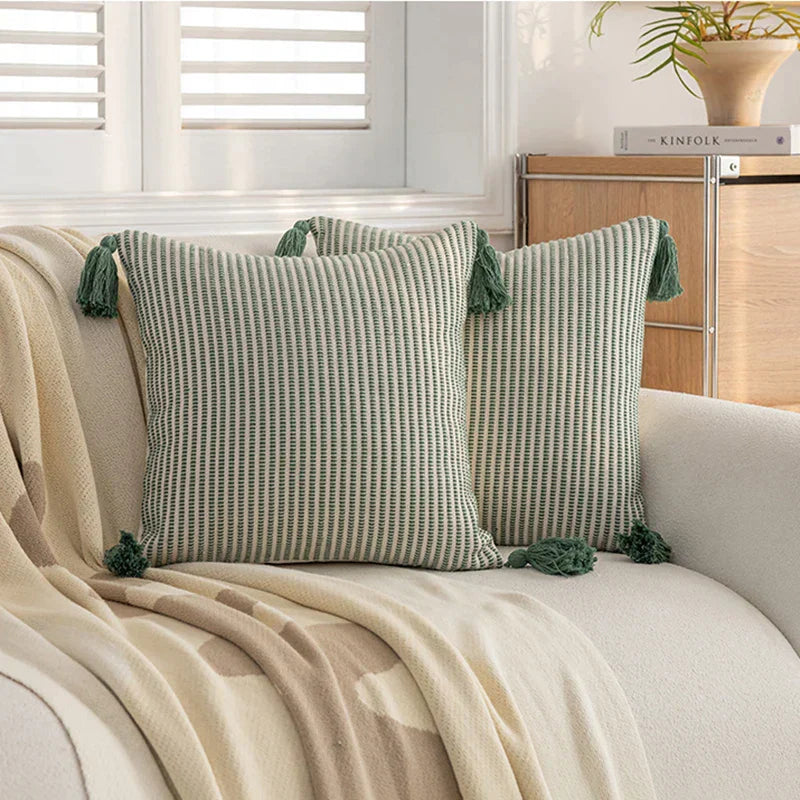 Green & Coffee Cushion Covers - 6 styles