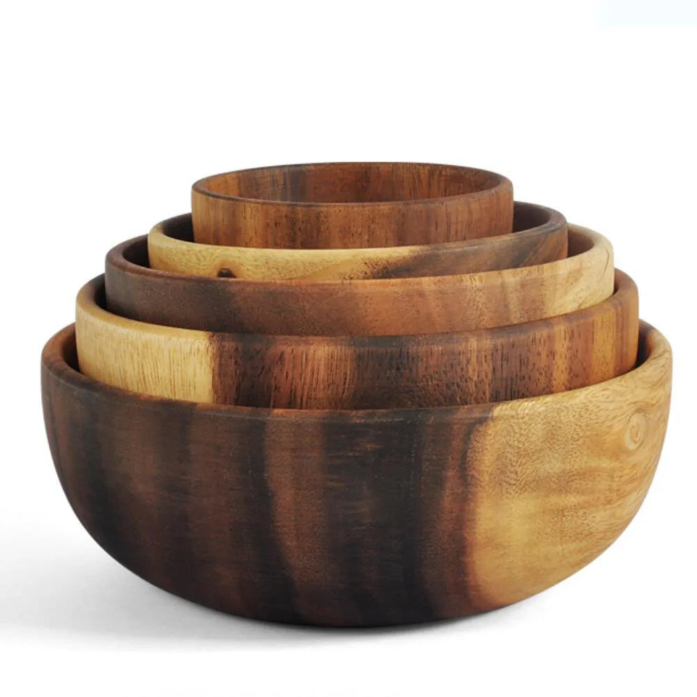 Acacia Wood Serving Bowls - Multiple Sizes
