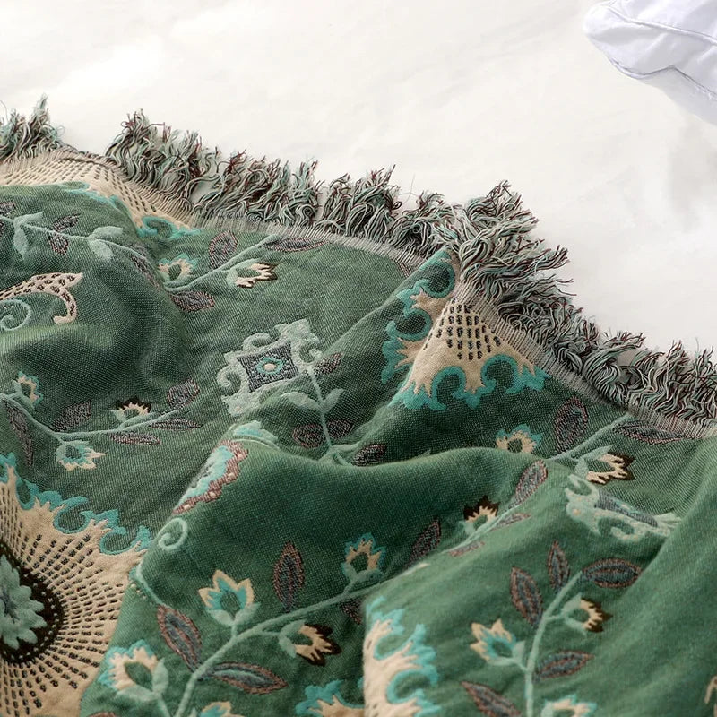 100% Cotton Reversible Throw- Multiple Colors