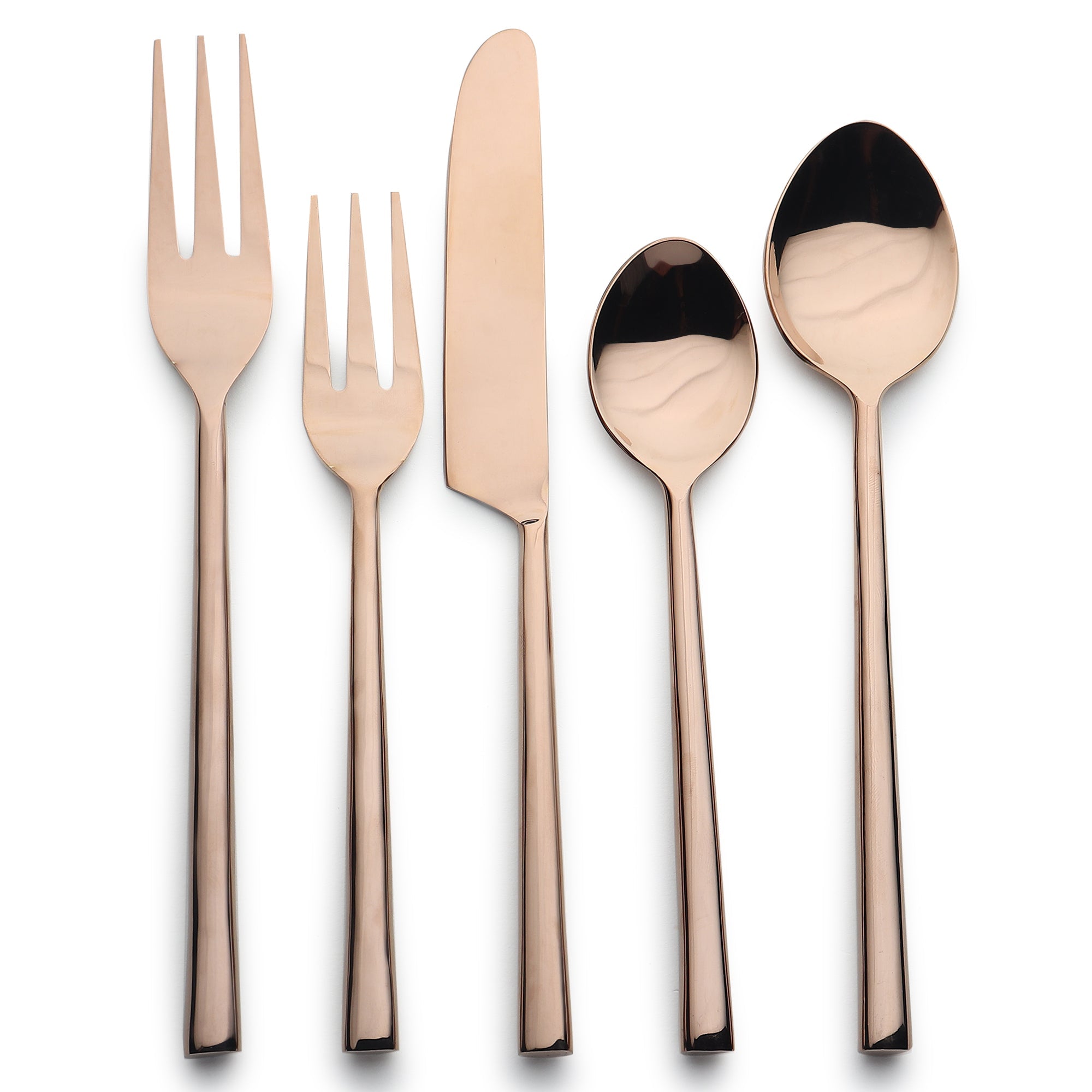 Sundance 5 Pc. Flatware Set - Bronze, Gold