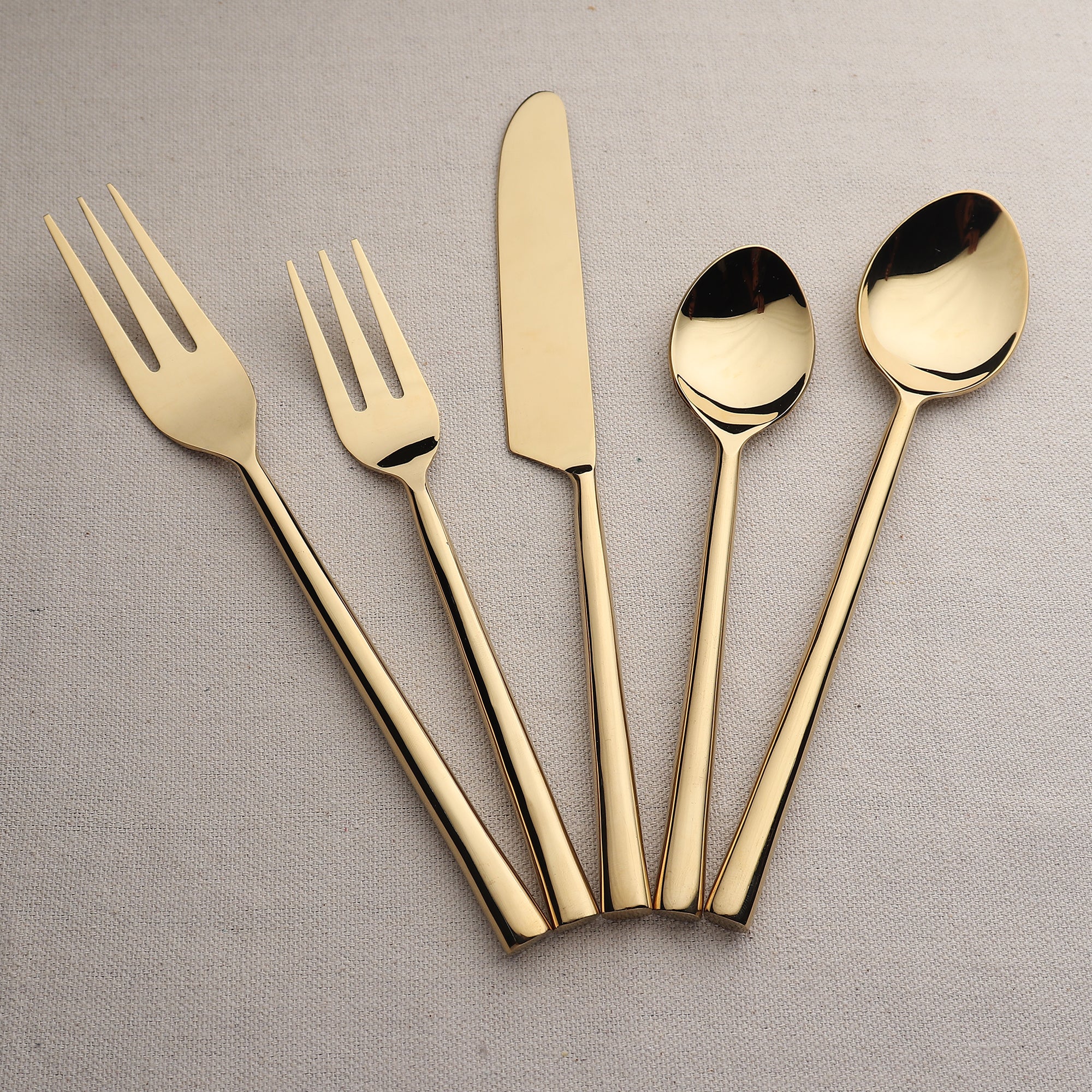 Sundance 5 Pc. Flatware Set - Bronze, Gold